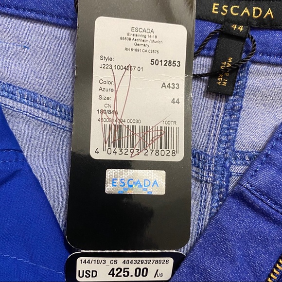 NEW Escada Straight Leg Stretch Jeans Size 14 - Picture 5 of 8